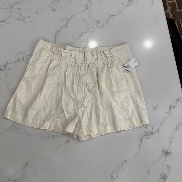 New Ophelia Roe Linen Blend Shorts Womens 3X High Waist Elastic Summer Resort - Picture 2 of 9